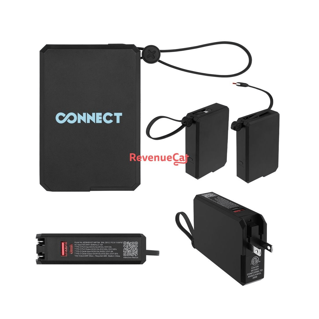 10,000 mAh A/C & Type-C Power Bank